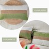 Pack of 2 Light Green Jute Rope Textured Patchwork Throw