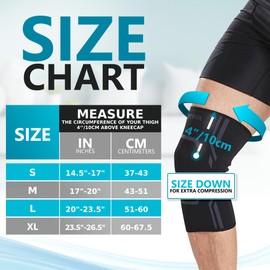 Knee Compression Sleeve for Men and Women (2 Pack), Knee Support Brace for Running and Work out (Medium) | Bodyprox