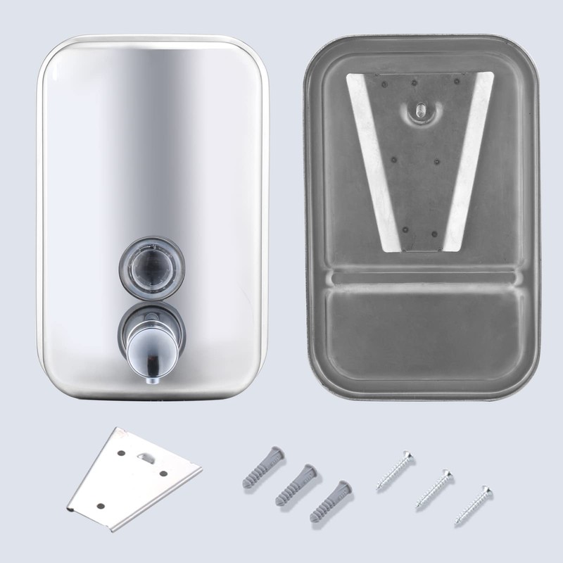 VANNSOO Commercial Soap Dispenser Wall Mount Stainless Steel Manual Liquid