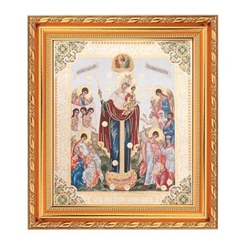 NKlaus - Gm Freude Aller Trauernden - Ikone im Rahmen mit Glas 21x18cm - Ikonografie 39023