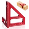 Regla triangular de inglete de aleación de aluminio de 45/90
