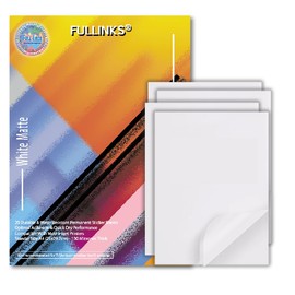 Papel Vinilo InkJet Blanco Mate 20 Hojas A4 Resiste Agua