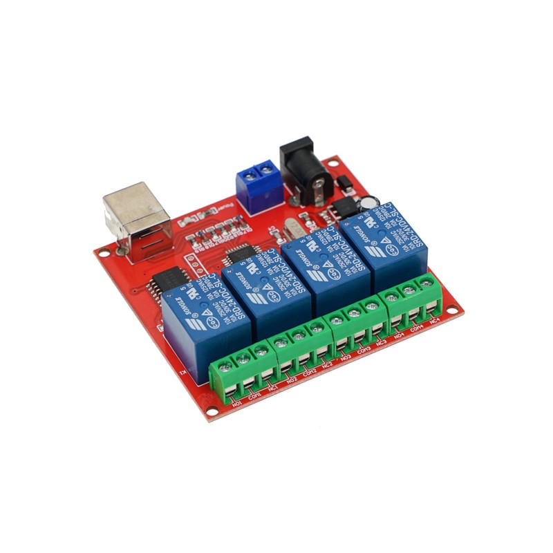 4 Channel 24V USB Relay Module Computer Control Switch Drive