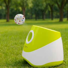 TianfuSpanda Automatic Ball Launcher for Dogs, Interactive Dog Ball Thrower with 12pcs 58mm ETPU Tennis Balls,Three Range Modes, One Button Control, Support C-Type Charging