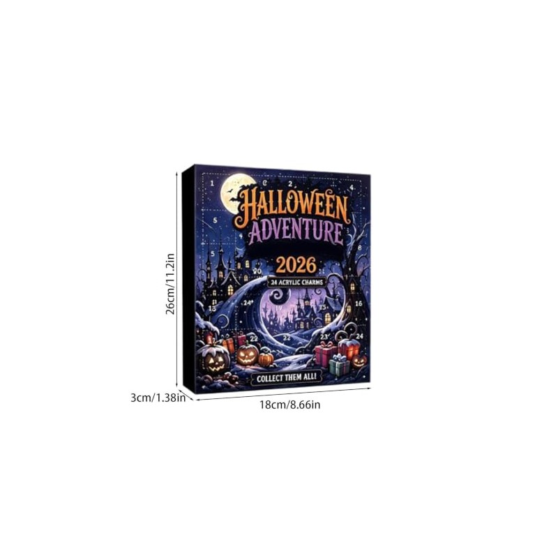 Halloween Advent Ornament 2D - 24 Days Gothic Countdown Calendar