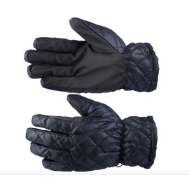 Finn Tack Horze Adult Children's Navy Blue Size 5 Quilted PU Grip Soft Warm Winter Gloves