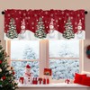 Tokusyou Christmas Net Curtain Decorative Christmas Curtain Red Curtain The