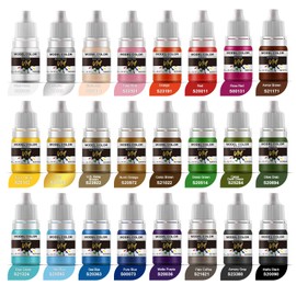 VM FIGURE Game Color Set Eco Friendly Water Based Color 24 Bottles x 5 ml (0.17 fl.oz.) Miniature Paint Set Acrylic Resin Pigment for Models, Miniatures, and Crafts