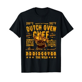 Dutch Oven Cowboy & Western Fan Vintage Style BBQ Dutch Oven T-Shirt