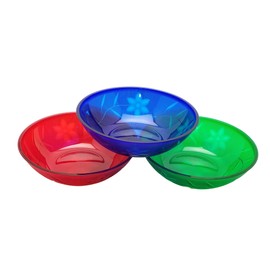 pfp 2 clear plastic acrylic serving bowls 2 qt 64 oz 10" x 3.5" crystal look (blue)