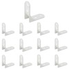 12 PCS Furniture Shelf Brackets, 90-Degree Metal L-Shaped Corner Supports