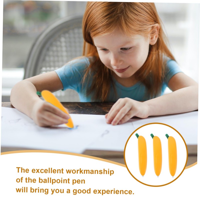 Operitacx 12pcs Banana Shape Ballpoint Pens Multi-function Writing Pens for
