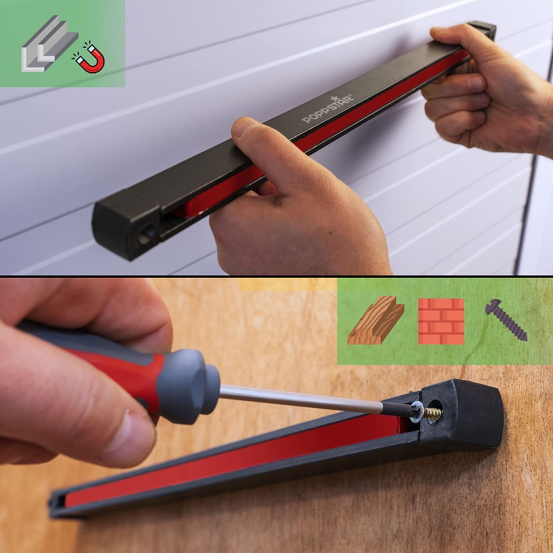 POPPSTAR Tool Magnetic Strip (30 cm) Magnetic Tool Holder for
