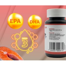 Omega 3 de Salmón 60 Cápsulas de 1400 mg. Ingredientes naturales: Alta Concentración de Aceite puro de Salmón (EPA - DHA). Omega 3 Salmon Oil Green house.