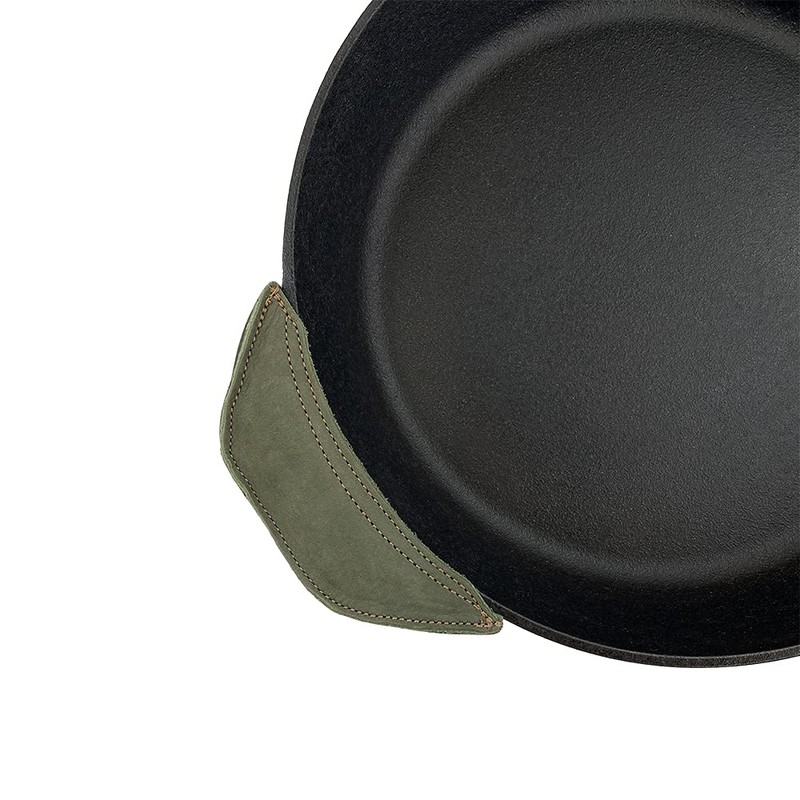 Rustic Leather Hot Handle Holder (Cast Iron Side Kick Potholder)