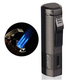 Metal Triple Jet Torch Windproof Lighter Black