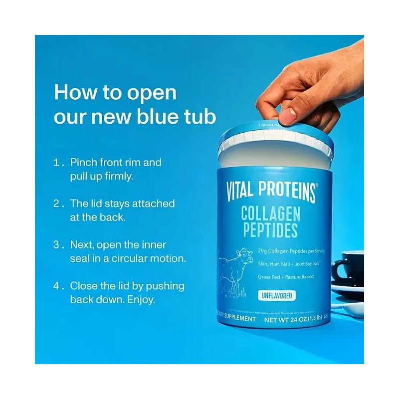 Péptidos De Colágeno 680g Vital Proteins Sin Lácteos Kosher