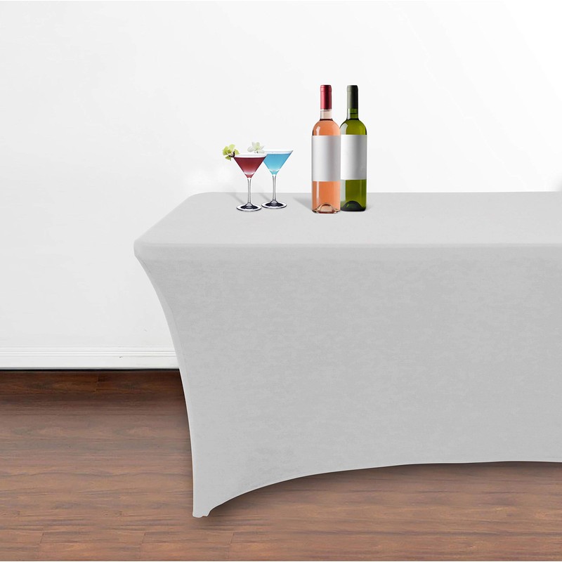 Obstal 6ft Stretch Spandex Table Cover for Standard Folding Tables