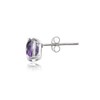 Sterling Silver 6mm Cushion-Cut Amethyst Stud Earrings