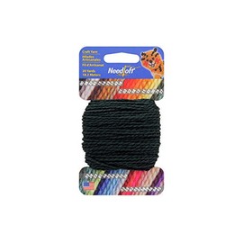 Needloft Craft Yarn, 20-Yard, Black