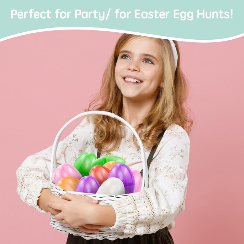 Nyicey 36 Pack Plastic Easter Eggs for Easter Basket Hunt