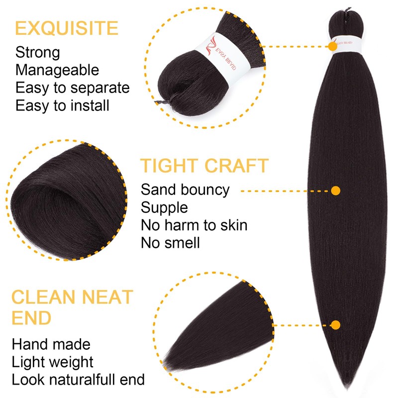 Braiding Hair Pre Stretched for Women Hair Extensions Box Braids