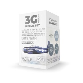 AK Interactive WWII US Navy & USMC Aircraft Late WAR Colors 3Gen Paint Set, Blue