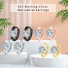 Moissanite Earrings 925 Sterling Silver Moissanite Hoop Earrings Diamond Jewelry