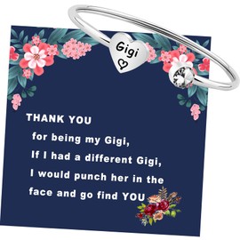 LQRI Gigi Bracelet Thank You For Being My Gigi Infinity Bracelet Best Gigi Ever Gift Mothers Day Jewelry Gifts (silver)