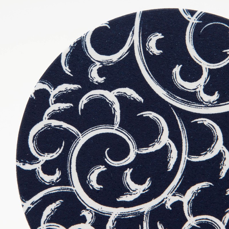 Endoshoji PKCR701 Commercial Paper Coasters, Arabesque, 100 Piece Set, Navy Blue,
