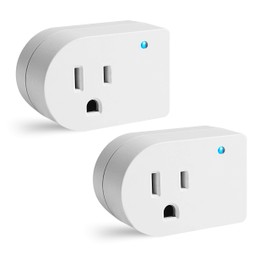 Single surge protector outlet. Grounded Outlet Wall Tap Adapter with Indicator Light, 1 Outlet,245J/125V, UL, White, 2Pack