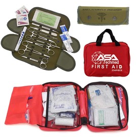 ASA TECHMED First Aid Kit Compact, Lightweight for Emergencies at Home, Workplace, Outdoors, Car, Camping, Sports, Hiking & Survival, Fully Stocked First Aid Kit (Combo)…