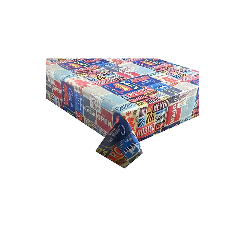 Vinyl PVC Tablecloth USA Retro Poster 2 metres (200x137cm) 6