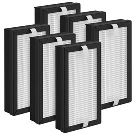 CFKREYA 6-Pack True HEPA Replacement Filter Compatible with EyeVac Air 2in1 Air Purifier, 2-in-1 H13 True HEPA and Carbon Filter