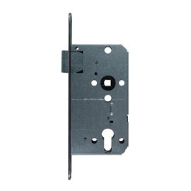 FELGNER Mortice Lock for Profile Cylinder | Cylinder Lock Lock Cylinder Door Lock | 2 Turn | Backset 55 mm | DIN Right | Rounded End - Width 18 mm