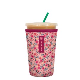 Sok It JavaSok Iced Coffee & Cold Soda Insulated Neoprene Cup Sleeve (Spring Bouquet, Medium: 22-28oz)