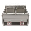 2-Pan Commercial Food Warmer, 2 x 6L Propane/NG Gas Fryer