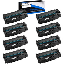 KCMYTONER 8 Pack Black Compatible Toner Cartridge Replacement for HP 49A Q5949A for Laser Jet 1320 1320n 3390 1160 1320tn 1320nw 3392 P2015 P2015dn Printers