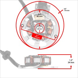 For Polaris Stator for Polaris Atv Scrambler 90 2001 2002 2003 Generator