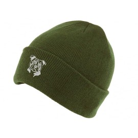 The House Of Dog: Staffy Staffordshire Bull Terrier Owner Gift. Classic Cuffed Unisex Beanie Ski Hat with Embroidered Design. Olive