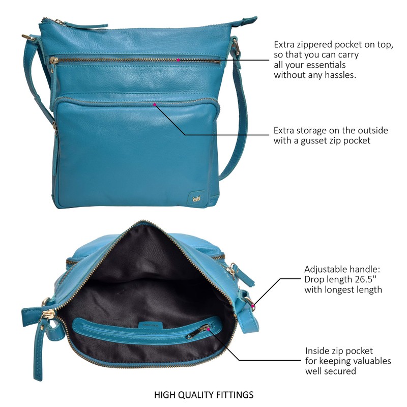 Wise Owl Genuine Leather Crossbody Handbags & Purses for Women