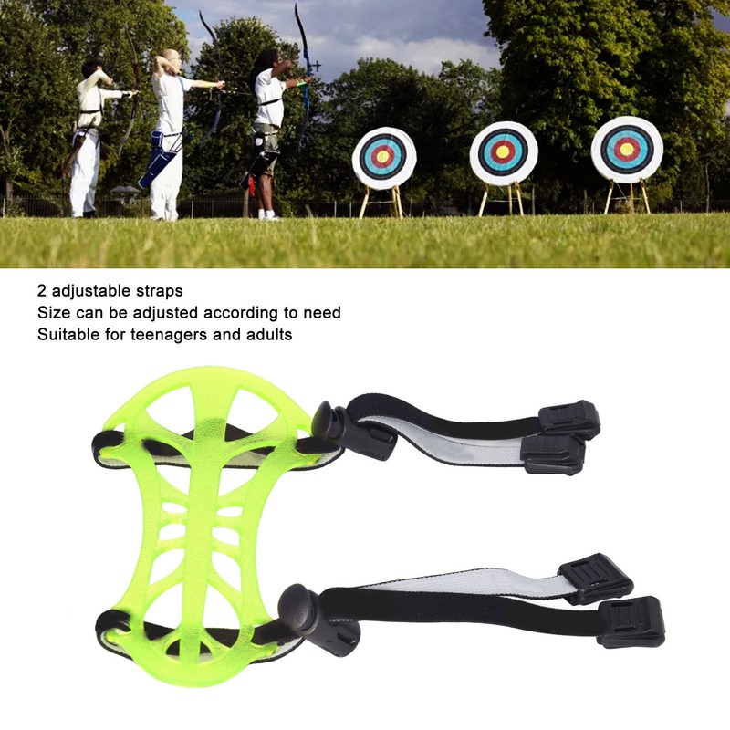 Archery Arm Guard TPE Adjustable Protective 2 Strap Forearm Protector