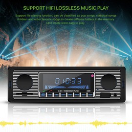 Aramox Car Music Player, Auto Bluetooth Radio Classic Auto Stereo Reproductor de música MP3 Auto Radio Bluetooth Stereo Player, con USB/SD/AUX/FM Unidad principal en el tablero(24V)