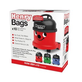 Henry XL HepaFlo Filter Bags, NVM 2BH, Pack of 10 Genuine Vacuum Bags