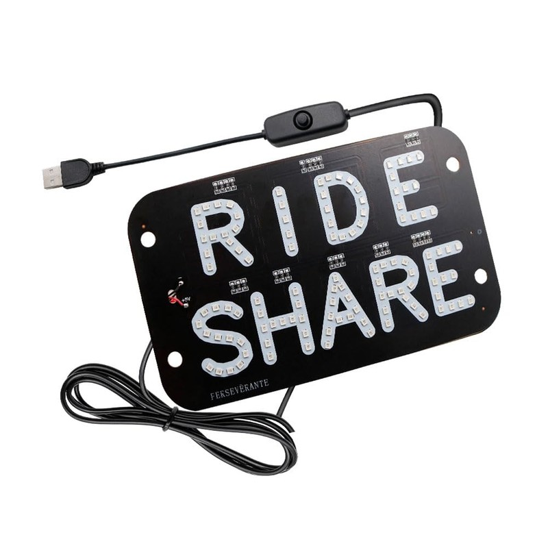 YSY Juren LED Car Window Accessory Sign RIDESHARE for Ride
