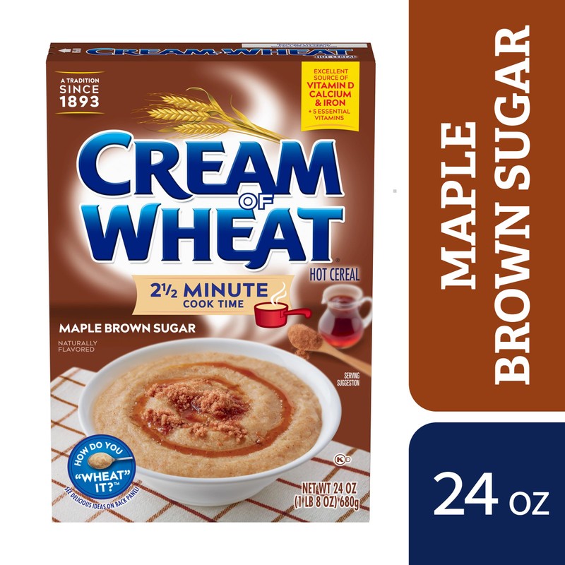 Cream of Wheat Hot Cereal, Maple Brown Sugar, 2 1/2