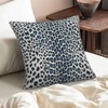 Leopard Print Navy Blue Throw Pillow Covers 18x18 Cheetah Pattern