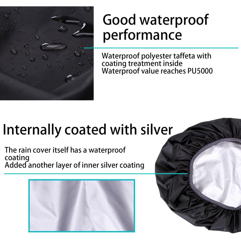 PACIOCEAN 1 Pack Reflective Backpack Cover,Reflective Rucksack Covers in Polyester,Reflective