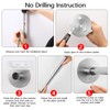 Adjustable Silver Corner Shower Rod, 31-41 Inch Diamond Shaped Shower