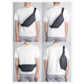 Fanny Pack for Men,Fashion Waist Packs Adjustable Belt Bag Sling Bag Water-Resistant Cross body Pack Chest Bag Daypack Bum Bags for Travel Sports Hiking